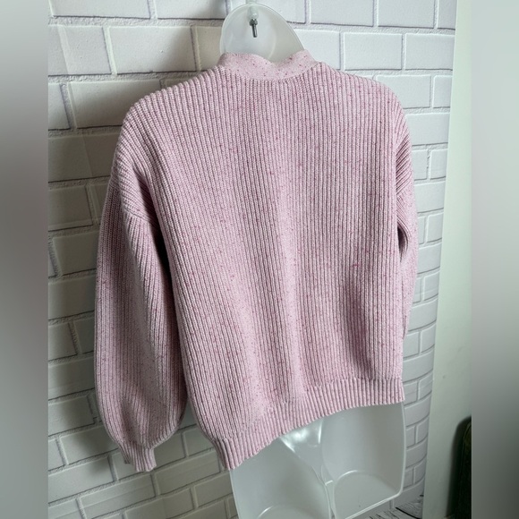 OLD NAVY Pink Button-Up Women's crop Sweater/size XL - Picture 6 of 9